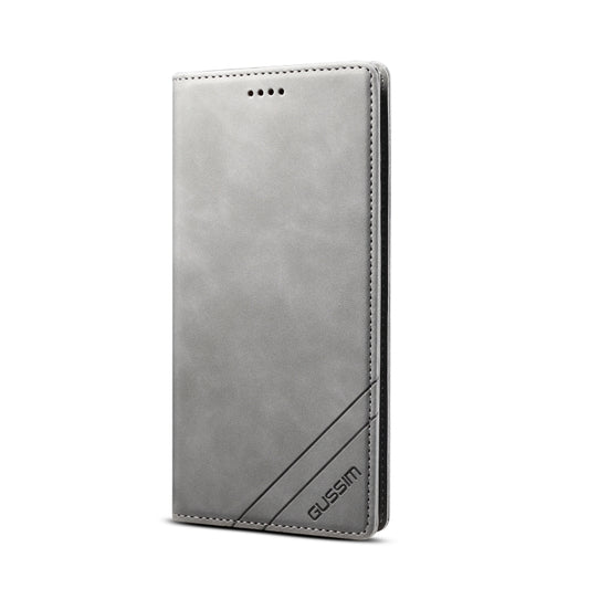 For iPhone 11 Pro GUSSIM GS-001 Business Style Horizontal Flip Skin Feel PU Leather Case with Holder & Card Slots & Wallet & Photo Frame (Gray) - iPhone 11 Pro Cases by GUSSIM | Online Shopping UK | buy2fix