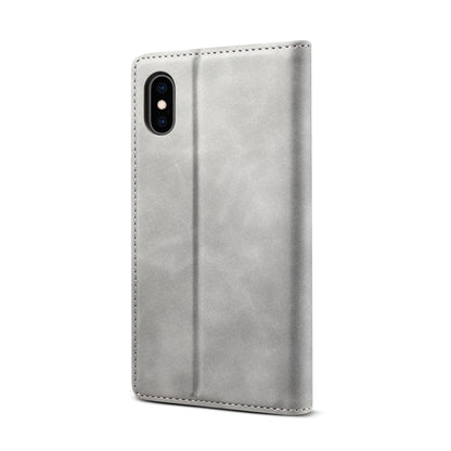 For iPhone XS Max GUSSIM GS-001 Business Style Horizontal Flip Skin Feel PU Leather Case with Holder & Card Slots & Wallet & Photo Frame(Gray) - More iPhone Cases by GUSSIM | Online Shopping UK | buy2fix