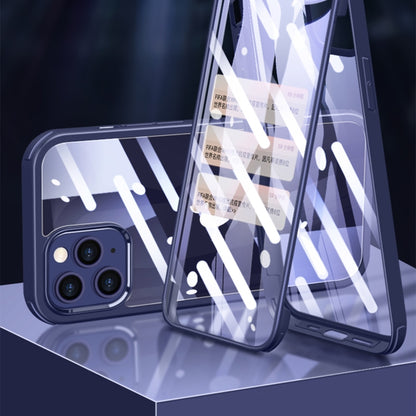 For iPhone 12 / 12 Pro Double-sided Plastic Glass Protective Case(Black) - iPhone 12 / 12 Pro Cases by buy2fix | Online Shopping UK | buy2fix