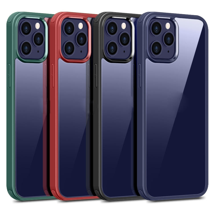 For iPhone 12 / 12 Pro Double-sided Plastic Glass Protective Case(Blue) - iPhone 12 / 12 Pro Cases by buy2fix | Online Shopping UK | buy2fix