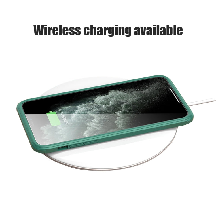 For iPhone 11 Pro Double-sided Plastic Glass Protective Case (Dark Green) - iPhone 11 Pro Cases by buy2fix | Online Shopping UK | buy2fix