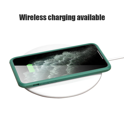 For iPhone 11 Pro Double-sided Plastic Glass Protective Case (Dark Green) - iPhone 11 Pro Cases by buy2fix | Online Shopping UK | buy2fix