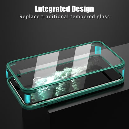 For iPhone 11 Pro Double-sided Plastic Glass Protective Case (Dark Green) - iPhone 11 Pro Cases by buy2fix | Online Shopping UK | buy2fix