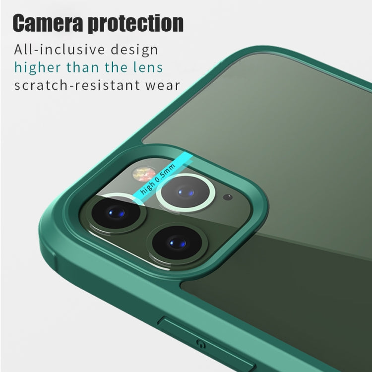 For iPhone 11 Double-sided Plastic Glass Protective Case (Dark Green) - iPhone 11 Cases by buy2fix | Online Shopping UK | buy2fix