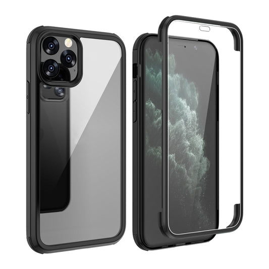 For iPhone 11 Pro Max Double-sided Plastic Glass Protective Case (Black) - iPhone 11 Pro Max Cases by buy2fix | Online Shopping UK | buy2fix