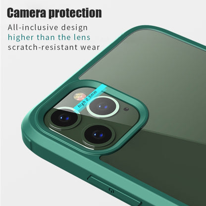 For iPhone 11 Pro Max Double-sided Plastic Glass Protective Case (Dark Green) - iPhone 11 Pro Max Cases by buy2fix | Online Shopping UK | buy2fix