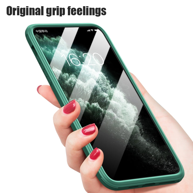 For iPhone 11 Pro Max Double-sided Plastic Glass Protective Case (Dark Green) - iPhone 11 Pro Max Cases by buy2fix | Online Shopping UK | buy2fix