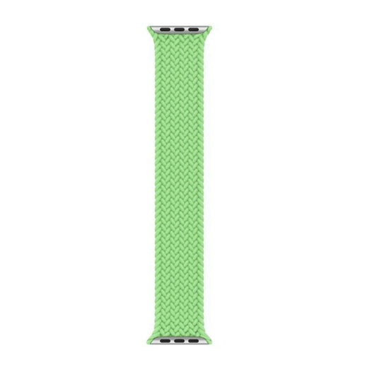 Nylon Single-turn Braided Watch Band For Apple Watch Ultra 49mm&Watch Ultra 2 49mm / Series 9&8&7 45mm / SE 3&SE 2&6&SE&5&4 44mm / 3&2&1 42mm, Length:M 155mm (Pistachio Green) by buy2fix