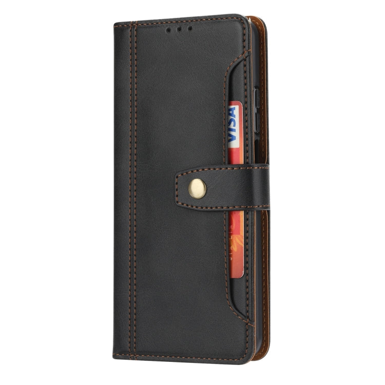 For Huawei P smart 2021 Calf Texture Double Fold Clasp Horizontal Flip Leather Case with Photo Frame & Holder & Card Slots & Wallet(Black) - Huawei Cases by idewei | Online Shopping UK | buy2fix
