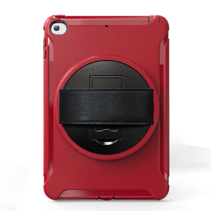 For iPad mini (2019) & mini 4 360 Degree Rotation PC+TPU Protective Cover with Holder & Hand Strap(Red) - iPad mini (2019) / mini 5 Cases by buy2fix | Online Shopping UK | buy2fix