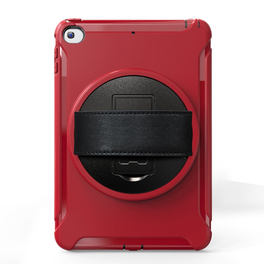 For iPad mini (2019) & mini 4 360 Degree Rotation PC+TPU Protective Cover with Holder & Hand Strap(Red) - iPad mini (2019) / mini 5 Cases by buy2fix | Online Shopping UK | buy2fix