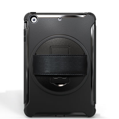 For iPad mini 3 & 2 & 1 360 Degree Rotation PC+TPU Protective Cover with Holder & Hand Strap(Black) - iPad Mini 4 & 3 & 2 & 1 Cases by buy2fix | Online Shopping UK | buy2fix