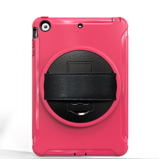 For iPad mini 3 & 2 & 1 360 Degree Rotation PC+TPU Protective Cover with Holder & Hand Strap(Rose Red) - iPad Mini 4 & 3 & 2 & 1 Cases by buy2fix | Online Shopping UK | buy2fix