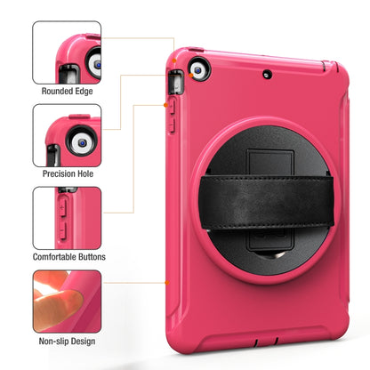 For iPad mini 3 & 2 & 1 360 Degree Rotation PC+TPU Protective Cover with Holder & Hand Strap(Rose Red) - iPad Mini 4 & 3 & 2 & 1 Cases by buy2fix | Online Shopping UK | buy2fix