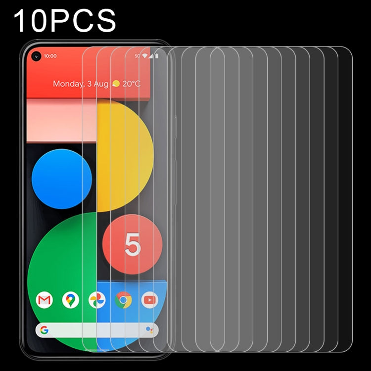 For Google Pixel 5 10 PCS 0.26mm 9H 2.5D Tempered Glass Film by buy2fix