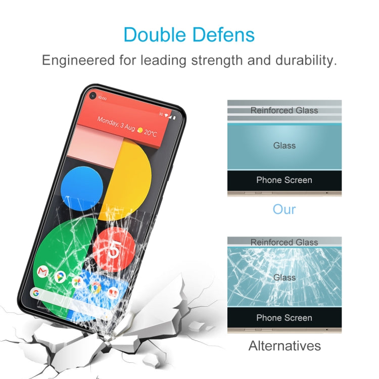 For Google Pixel 5 10 PCS 0.26mm 9H 2.5D Tempered Glass Film by buy2fix