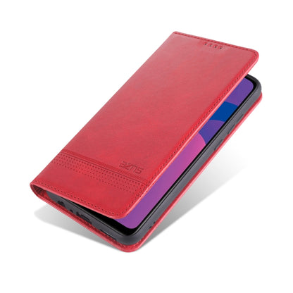 For Huawei Honor 9A AZNS Magnetic Calf Texture Horizontal Flip Leather Case with Card Slots & Holder & Wallet(Red) - Honor Cases by AZNS | Online Shopping UK | buy2fix