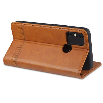 For Huawei Honor 9A AZNS Magnetic Calf Texture Horizontal Flip Leather Case with Card Slots & Holder & Wallet(Red) - Honor Cases by AZNS | Online Shopping UK | buy2fix