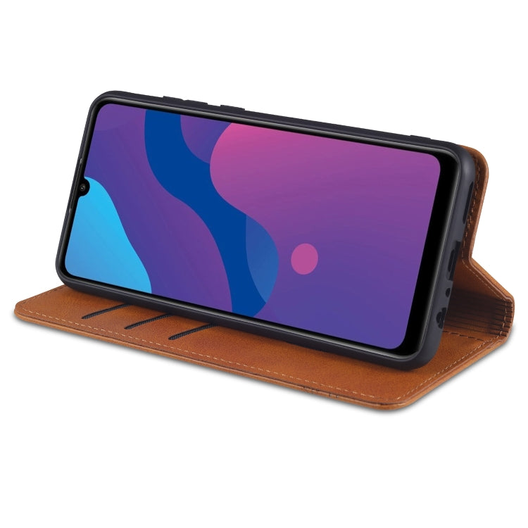 For Huawei Honor 9A AZNS Magnetic Calf Texture Horizontal Flip Leather Case with Card Slots & Holder & Wallet(Red) - Honor Cases by AZNS | Online Shopping UK | buy2fix