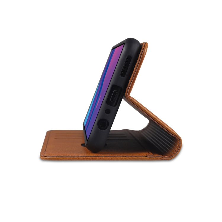 For Huawei Honor 9A AZNS Magnetic Calf Texture Horizontal Flip Leather Case with Card Slots & Holder & Wallet(Red) - Honor Cases by AZNS | Online Shopping UK | buy2fix