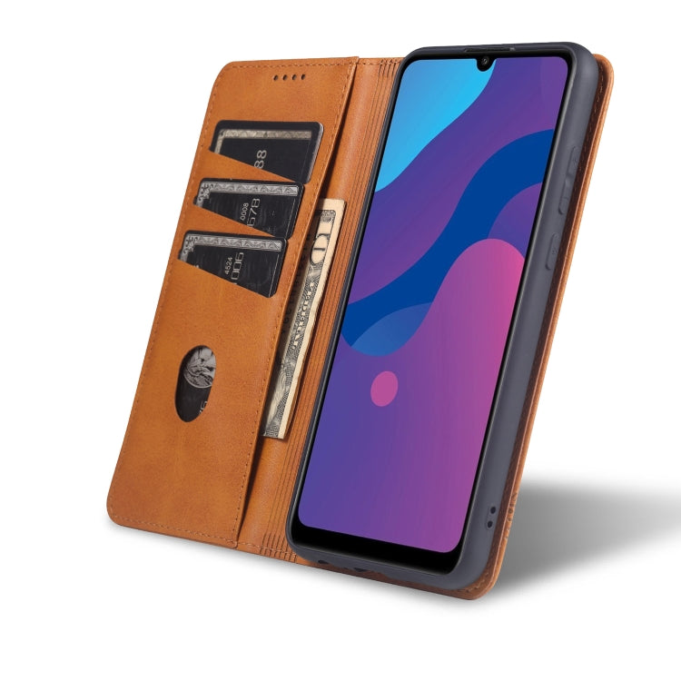 For Huawei Honor 9A AZNS Magnetic Calf Texture Horizontal Flip Leather Case with Card Slots & Holder & Wallet(Red) - Honor Cases by AZNS | Online Shopping UK | buy2fix