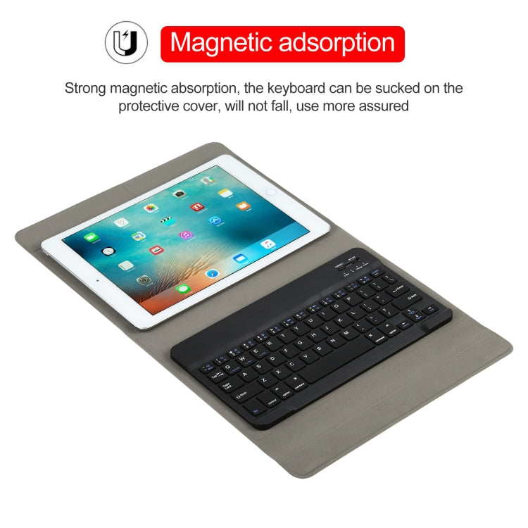 Universal Detachable Bluetooth Keyboard + Leather Tablet Case without Touchpad for iPad 9-10 inch, Specification:Black Keyboard(Gold) - Universal by buy2fix | Online Shopping UK | buy2fix