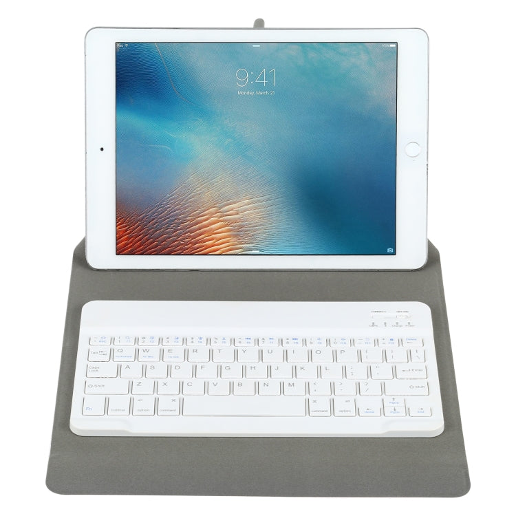 Universal Detachable Bluetooth Keyboard + Leather Tablet Case without Touchpad for iPad 9-10 inch, Specification:White Keyboard(Blue) - Universal by buy2fix | Online Shopping UK | buy2fix