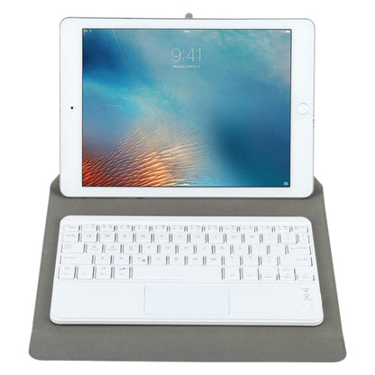 Universal Detachable Bluetooth Keyboard + Leather Tablet Case with Touchpad for iPad 9-10 inch, Specification:White Keyboard(Gold) - Universal by buy2fix | Online Shopping UK | buy2fix