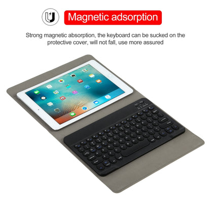 Universal Round Keys Detachable Bluetooth Keyboard + Leather Tablet Case without Touchpad for iPad 9-10 inch, Specification:Black Keyboard(Black) - Universal by buy2fix | Online Shopping UK | buy2fix