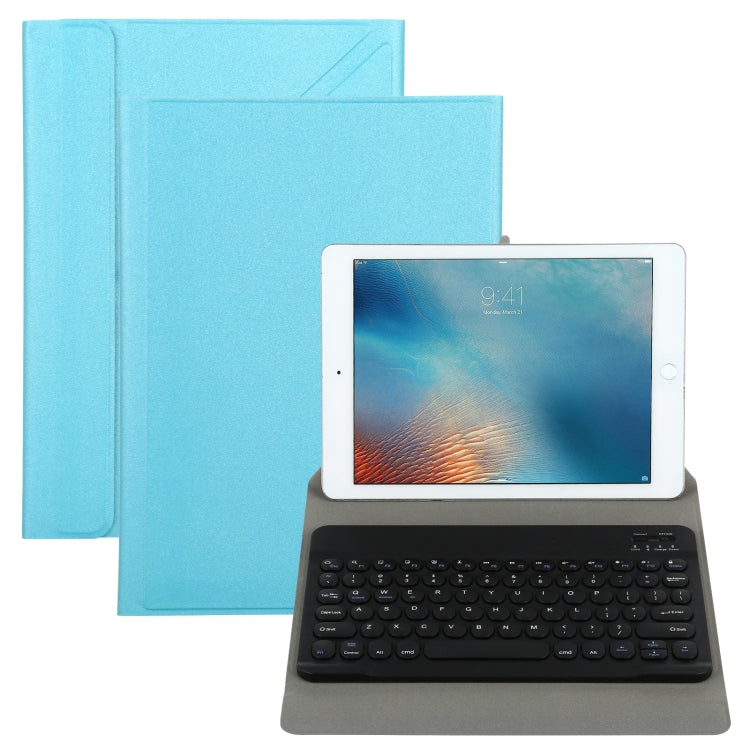 Universal Round Keys Detachable Bluetooth Keyboard + Leather Tablet Case without Touchpad for iPad 9-10 inch, Specification:Black Keyboard(Blue) - Universal by buy2fix | Online Shopping UK | buy2fix