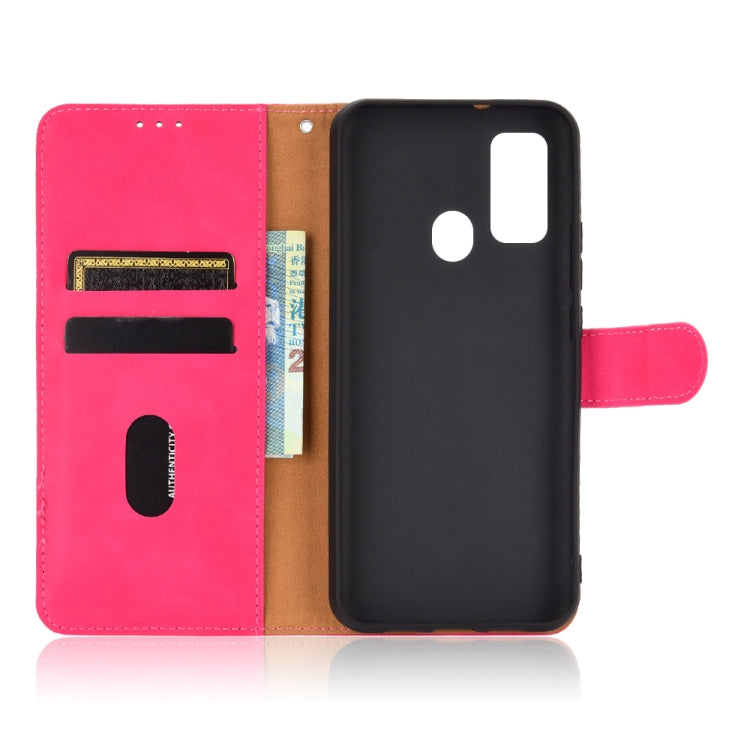 For DOOGEE N30 Solid Color Skin Feel Magnetic Buckle Horizontal Flip Calf Texture PU Leather Case with Holder & Card Slots & Wallet(Rose Red) - More Brand by buy2fix | Online Shopping UK | buy2fix