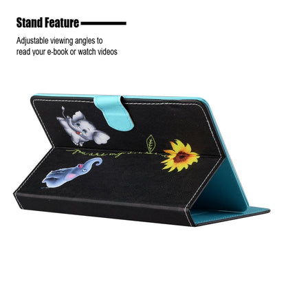 For 7 inch Tablet PC Universal Colored Drawing Horizontal Flip Leather Case with Holder & Card Slots(Elephant) - 7 inch by buy2fix | Online Shopping UK | buy2fix