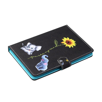 For 7 inch Tablet PC Universal Colored Drawing Horizontal Flip Leather Case with Holder & Card Slots(Elephant) - 7 inch by buy2fix | Online Shopping UK | buy2fix