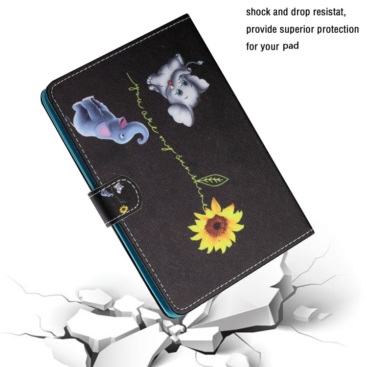 For 7 inch Tablet PC Universal Colored Drawing Horizontal Flip Leather Case with Holder & Card Slots(Elephant) - 7 inch by buy2fix | Online Shopping UK | buy2fix