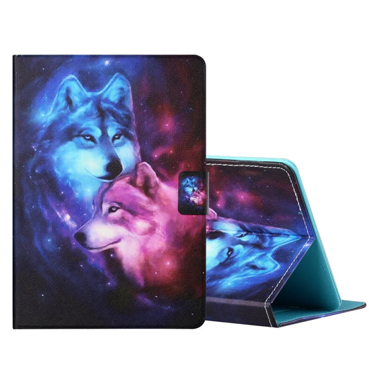 For 7 inch Tablet PC Universal Colored Drawing Horizontal Flip Leather Case with Holder & Card Slots(Wolf) - 7 inch by buy2fix | Online Shopping UK | buy2fix