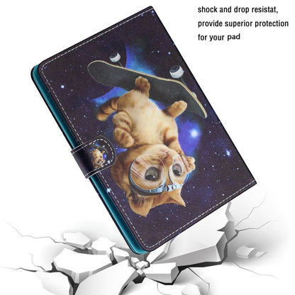 For 7 inch Tablet PC Universal Colored Drawing Horizontal Flip Leather Case with Holder & Card Slots(Skateboard Cat) - 7 inch by buy2fix | Online Shopping UK | buy2fix