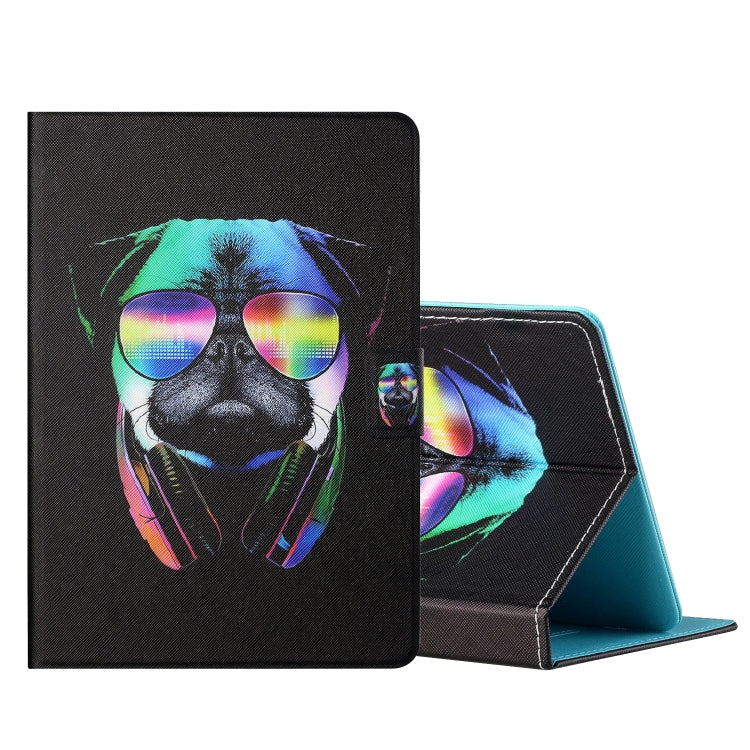 For 8 inch Tablet PC Universal Colored Drawing Horizontal Flip Leather Case with Holder & Card Slots(Eye Dog) - 8 inch by buy2fix | Online Shopping UK | buy2fix