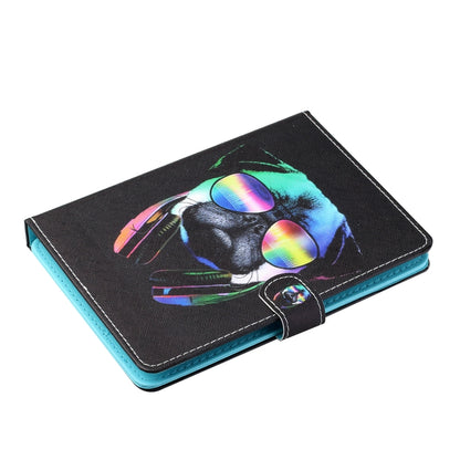 For 8 inch Tablet PC Universal Colored Drawing Horizontal Flip Leather Case with Holder & Card Slots(Eye Dog) - 8 inch by buy2fix | Online Shopping UK | buy2fix