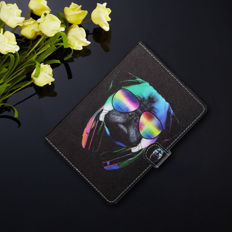 For 8 inch Tablet PC Universal Colored Drawing Horizontal Flip Leather Case with Holder & Card Slots(Eye Dog) - 8 inch by buy2fix | Online Shopping UK | buy2fix