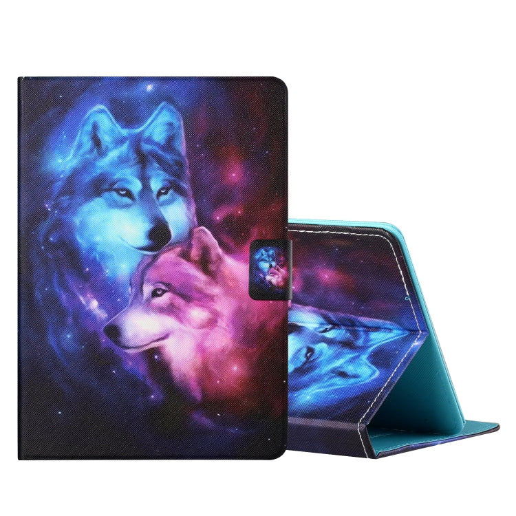 For 8 inch Tablet PC Universal Colored Drawing Horizontal Flip Leather Case with Holder & Card Slots(Wolf) - 8 inch by buy2fix | Online Shopping UK | buy2fix