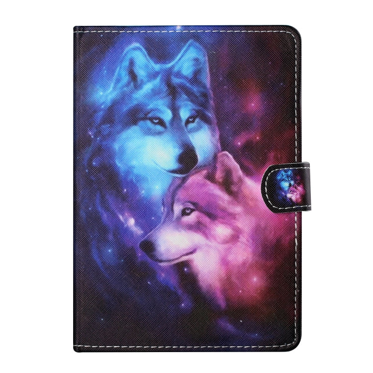 For 8 inch Tablet PC Universal Colored Drawing Horizontal Flip Leather Case with Holder & Card Slots(Wolf) - 8 inch by buy2fix | Online Shopping UK | buy2fix