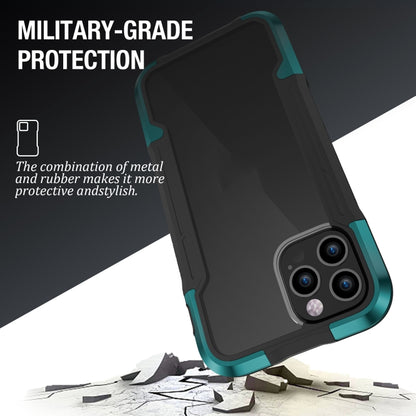 For iPhone 12 iPAKY Thunder Series Aluminum alloy Shockproof Protective Case(Green) - iPhone 12 / 12 Pro Cases by iPAKY | Online Shopping UK | buy2fix