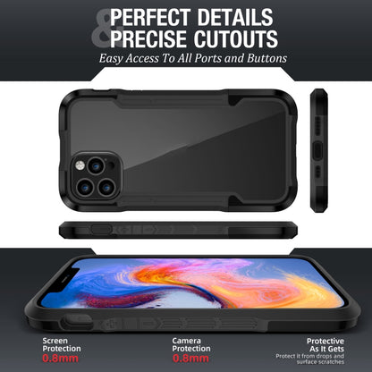 For iPhone 12 iPAKY Thunder Series Aluminum alloy Shockproof Protective Case(Black) - iPhone 12 / 12 Pro Cases by iPAKY | Online Shopping UK | buy2fix