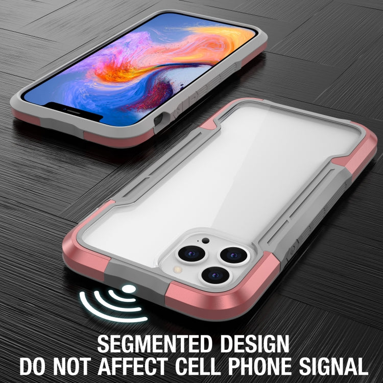 For iPhone 12 iPAKY Thunder Series Aluminum alloy Shockproof Protective Case(Rose gold) - iPhone 12 / 12 Pro Cases by iPAKY | Online Shopping UK | buy2fix