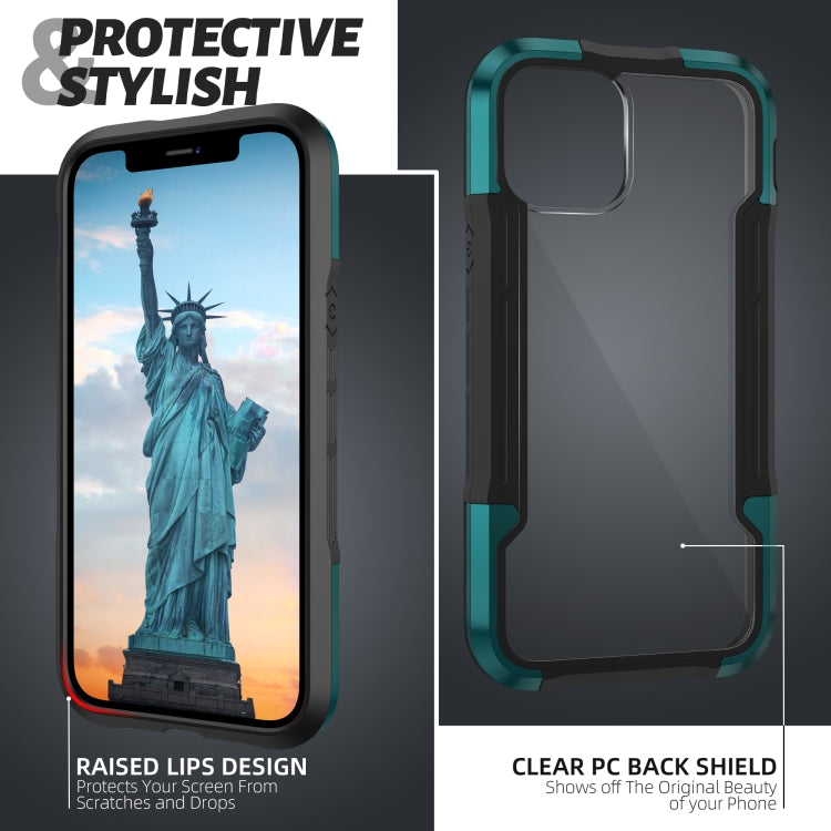 For iPhone 12 Pro iPAKY Thunder Series Aluminum alloy Shockproof Protective Case(Green) - iPhone 12 / 12 Pro Cases by iPAKY | Online Shopping UK | buy2fix