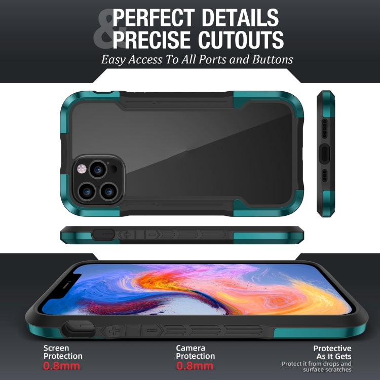 For iPhone 12 Pro iPAKY Thunder Series Aluminum alloy Shockproof Protective Case(Green) - iPhone 12 / 12 Pro Cases by iPAKY | Online Shopping UK | buy2fix