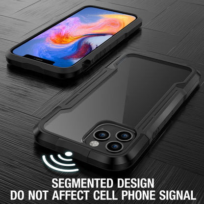 For iPhone 12 Pro iPAKY Thunder Series Aluminum alloy Shockproof Protective Case(Black) - iPhone 12 / 12 Pro Cases by iPAKY | Online Shopping UK | buy2fix