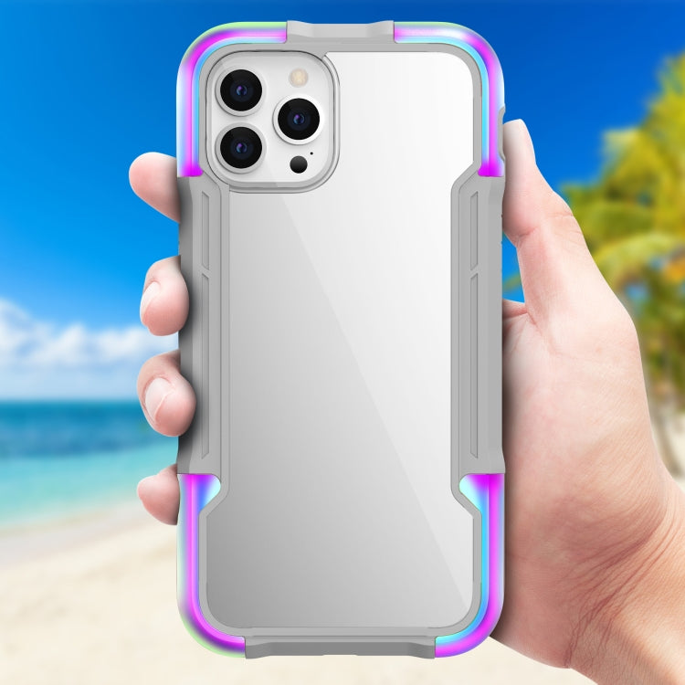 For iPhone 12 Pro Max iPAKY Thunder Series Aluminum alloy Shockproof Protective Case(Rainbow) - iPhone 12 Pro Max Cases by iPAKY | Online Shopping UK | buy2fix