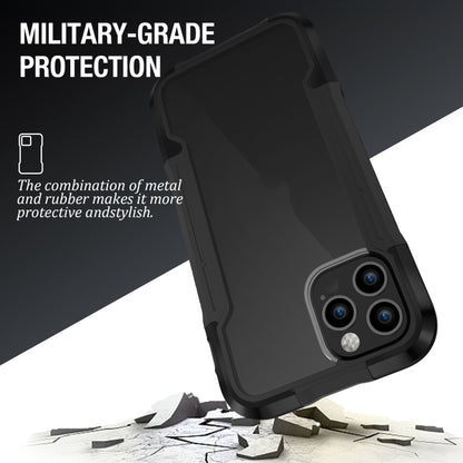 For iPhone 12 Pro Max iPAKY Thunder Series Aluminum alloy Shockproof Protective Case(Black) - iPhone 12 Pro Max Cases by iPAKY | Online Shopping UK | buy2fix