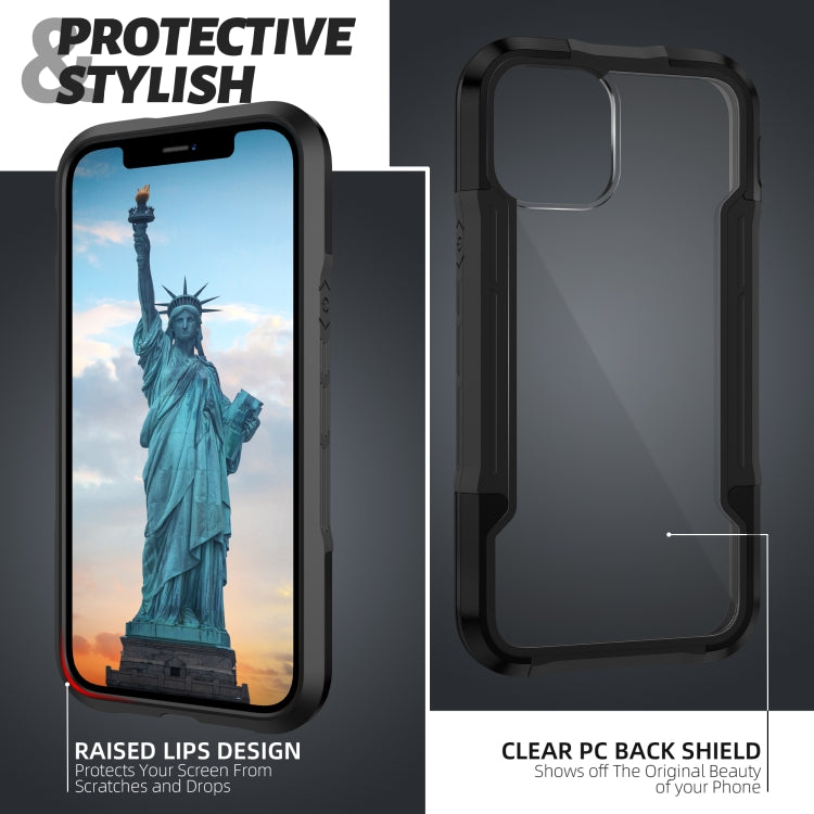 For iPhone 12 Pro Max iPAKY Thunder Series Aluminum alloy Shockproof Protective Case(Black) - iPhone 12 Pro Max Cases by iPAKY | Online Shopping UK | buy2fix
